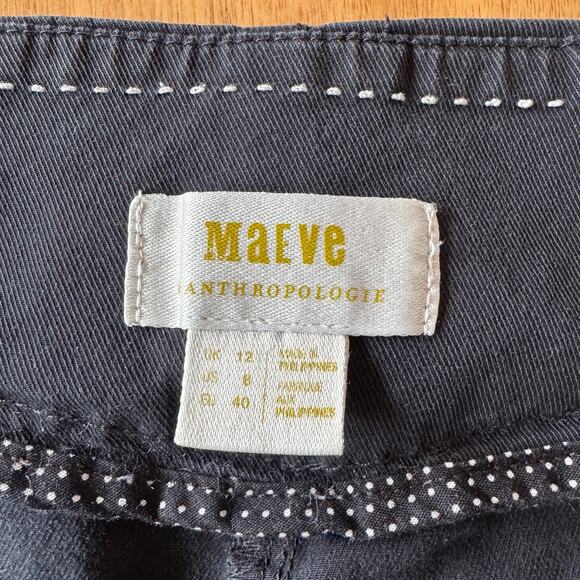 Anthropologie Maeve Cigarette Pants Black Size 8 - Picture 5 of 16